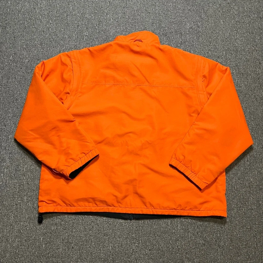 NFL Chicago Bears Reversible Jacket‎ XL Orange Navy Fleece Windbreaker Full Zip